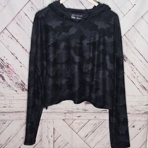 🦄Yogalicious Camouflage Hooded Cropped Shirt